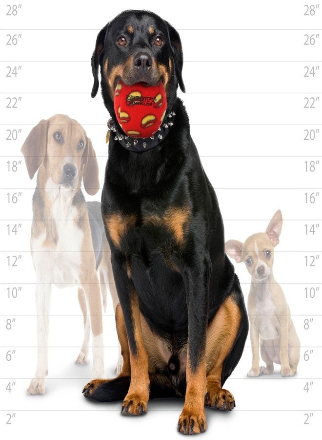 MIGHTY- NO Stuff Ball – Squeaky Plastic Core. 2-in-1 Toy. Made Durable, Strong & Tough. Interactive Play (Tug, Toss & Fetch)& Floats (Red, Medium) - Image 2